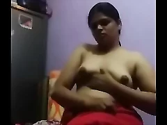 Duygusal Tamil teyzenin erotik webcam şovu